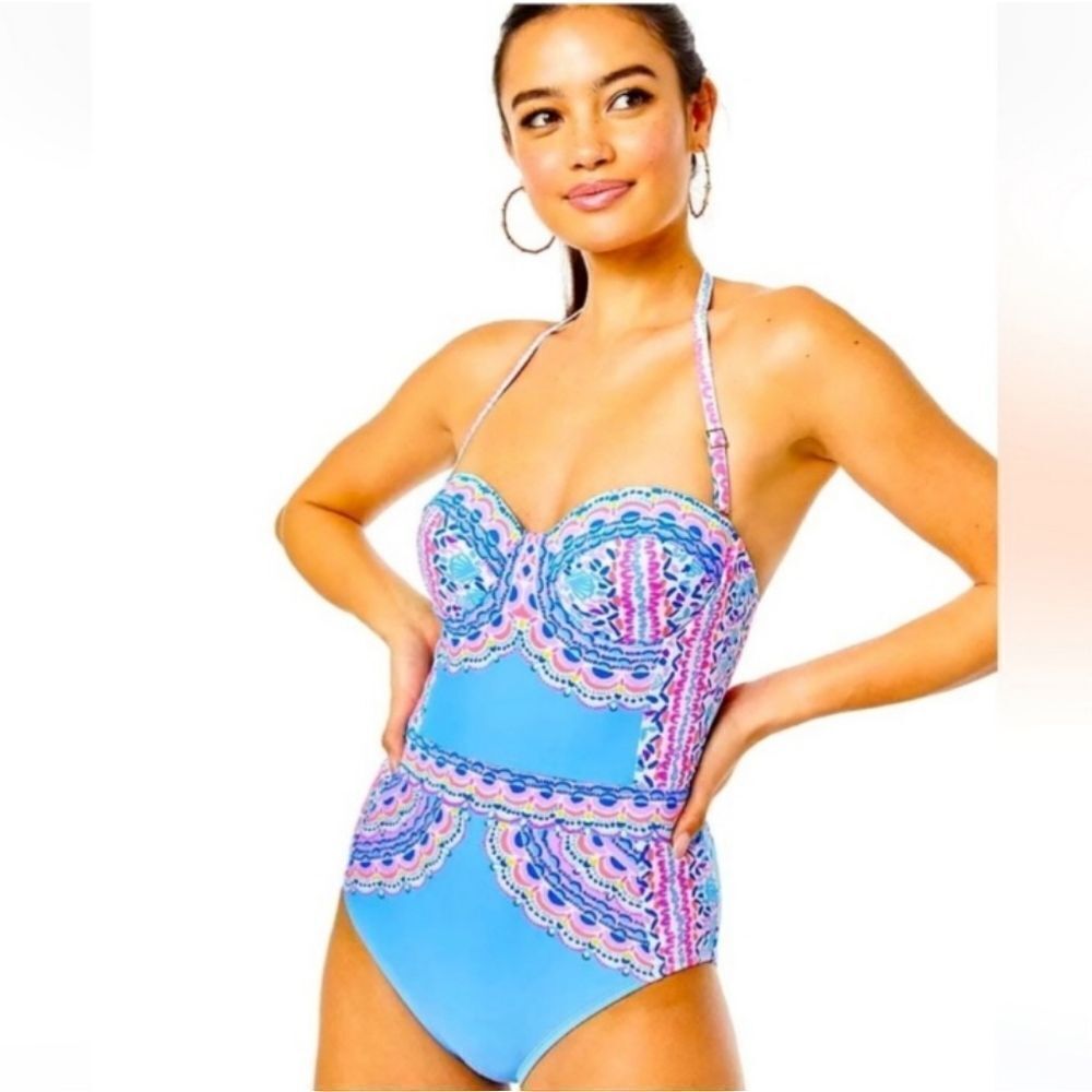 Lilly Pulitzer Blue and Pink Swimsuit